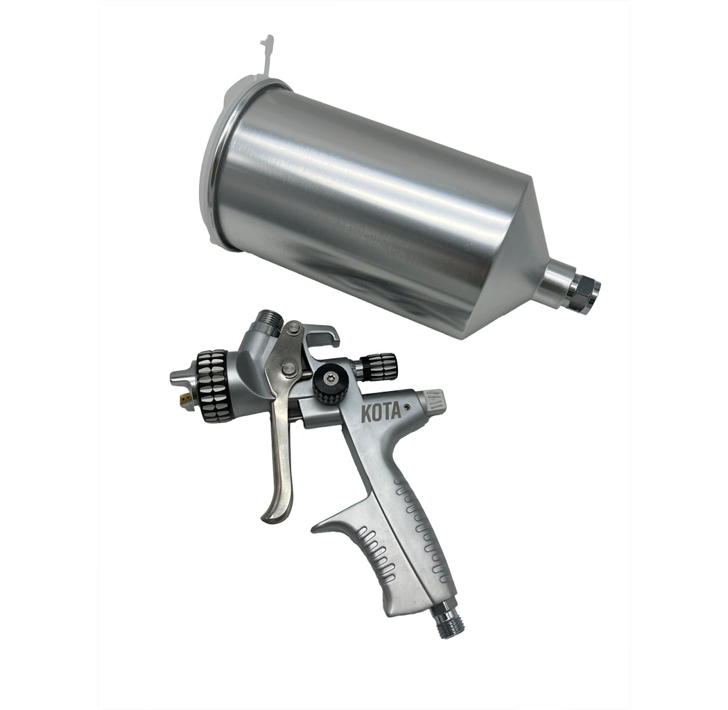 Spray Gun with Cup - Silver Handle - 1.7mm Nozzle