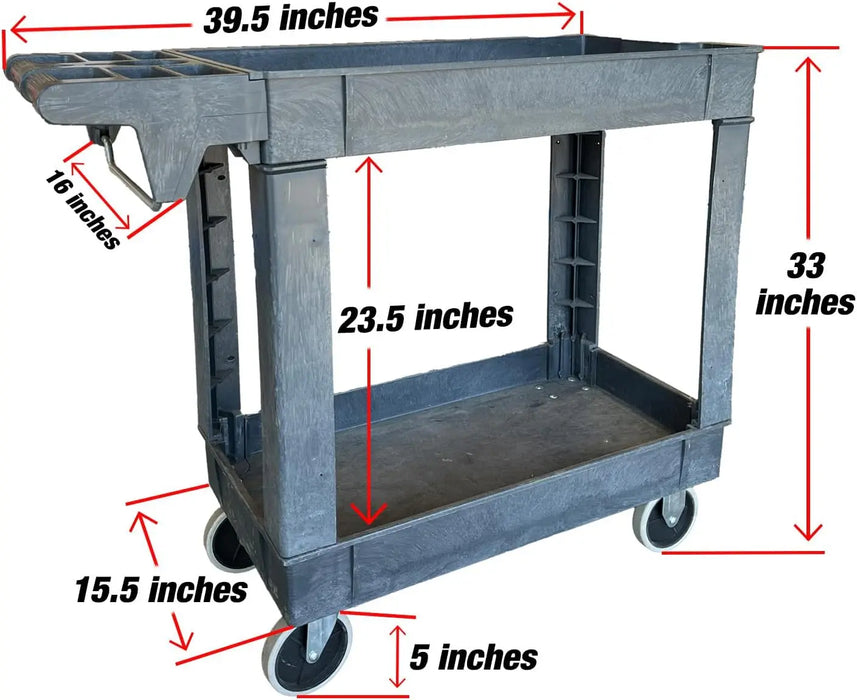 16 In. x 30 In. Industrial Polypropylene Service Cart - National Supply Company