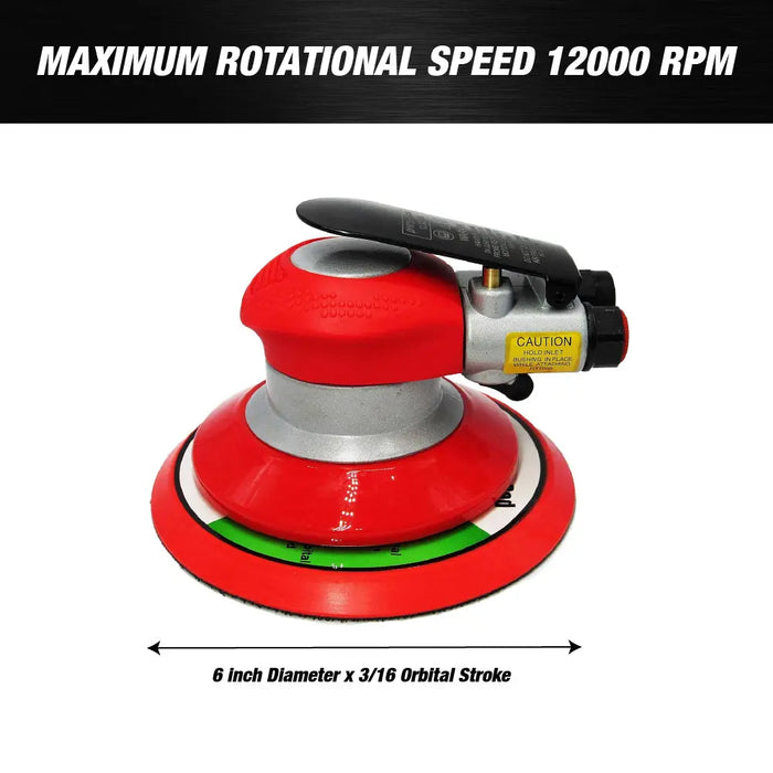 MAXX PROS Random Orbital Sander – Pneumatic Palm Sander – 6” x 3/16” Diam. Orbit – Hook and Loop Pad - National Supply Company