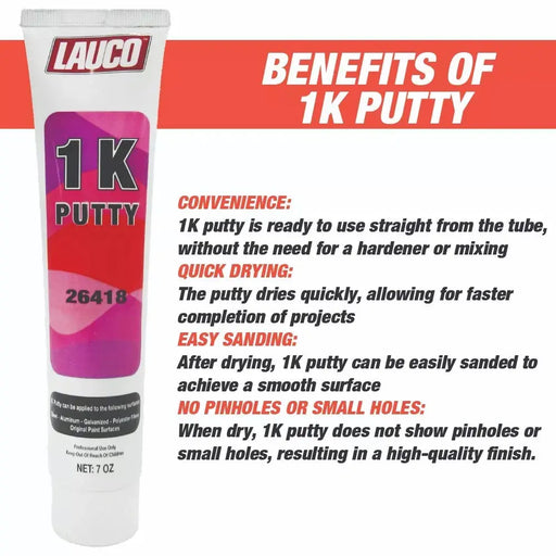 1K Body Filler Putty 2 PACK - Quick & Easy Repairs for Multiple Surfaces National Supply Company