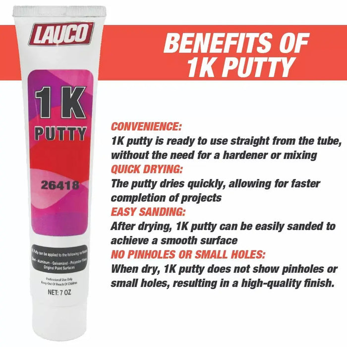 1K Body Filler Putty 2 PACK - Quick & Easy Repairs for Multiple Surfaces National Supply Company