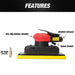 Maxx Pro Air Finishing Rectangular Sander - 2-3/4 in x 7 in Pad Size, 10,000 RPM Free Speed - National Supply Company