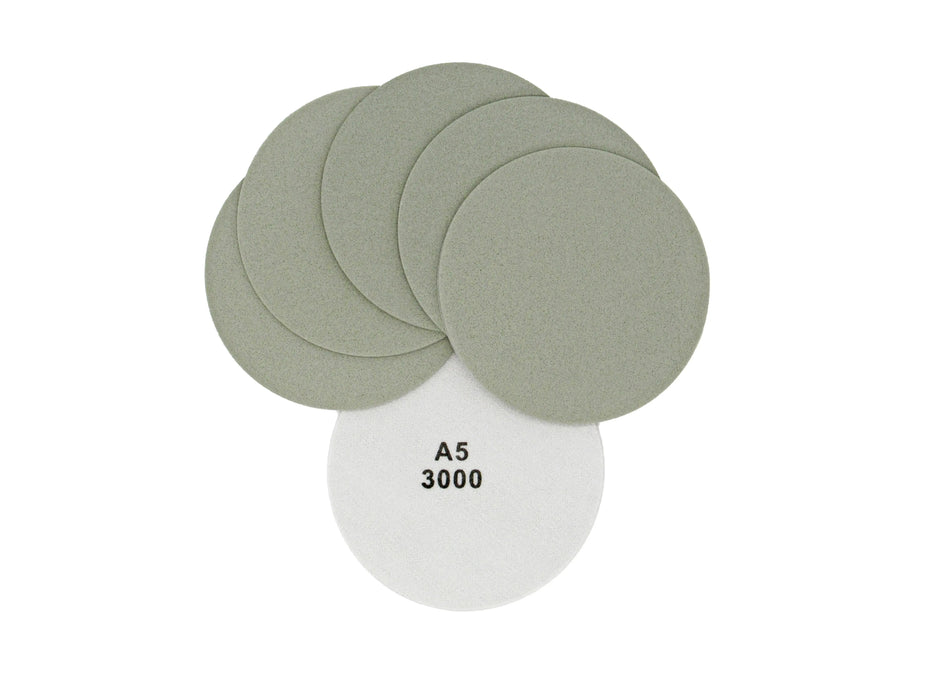 6 inch Hook & Loop Abrasive Foam Polish Discs - GRIT: 3000 - Paint Finishing, Ultrafine Sanding, Micro Scratch Removal, Pack of 15 Discs - National Supply Company