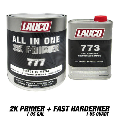 All In One Direct To Metal 2K Urethane Primer Surfacer (4:1)  (Primer Filler, Primer Surfaces, Primer Sealer) 1 Gallon & 1 Fast Quart Activator KIT