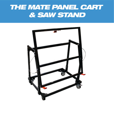Mate Panel Cart and Stand – Mobile Base Stand Contains Rubber Rolling 4” Casters – Mobile Workbench for Tools, Woodworking Tools and Accessories