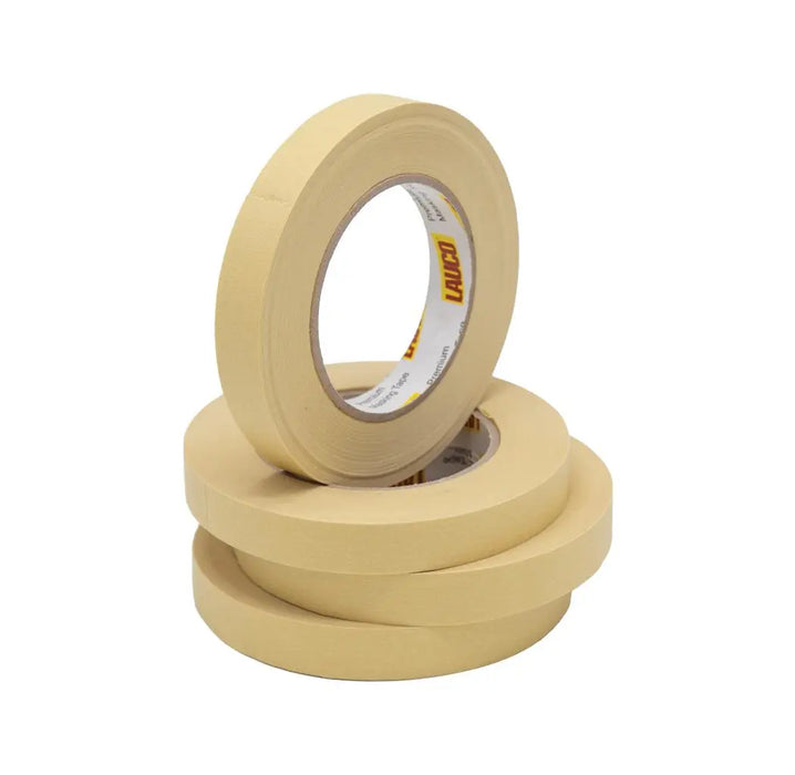 928 Automotive Refinish Masking Tape Beige Case of 48 Rolls, Size 18 x 55M - Strong Performance Tape - National Supply Company