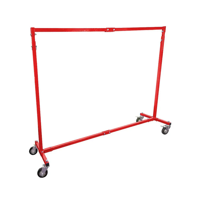 Adjustable Height Painting Hanger Rack, Automotive Paint Stand 6 Hooks and Swiveling Wheels - National Supply Company