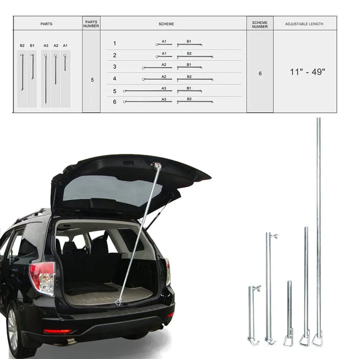 Adjustable XL Boot Door Support Bar - National Supply Company