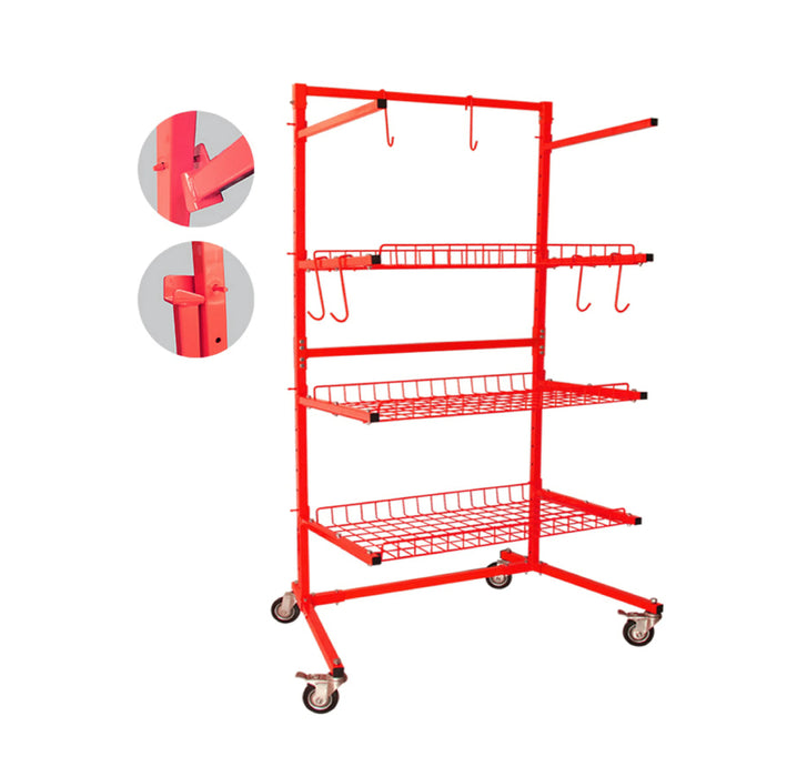 Automotive Parts Management Storage Cart - B Series - Shelves Workshop Trolley - National Supply Company