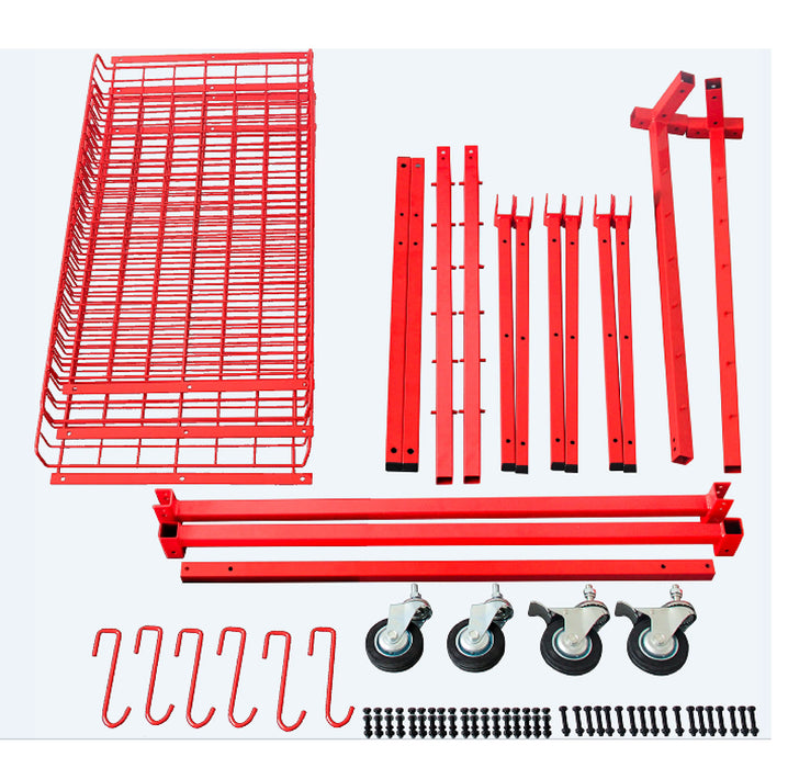 Automotive Parts Management Storage Cart - B Series - Shelves Workshop Trolley - National Supply Company