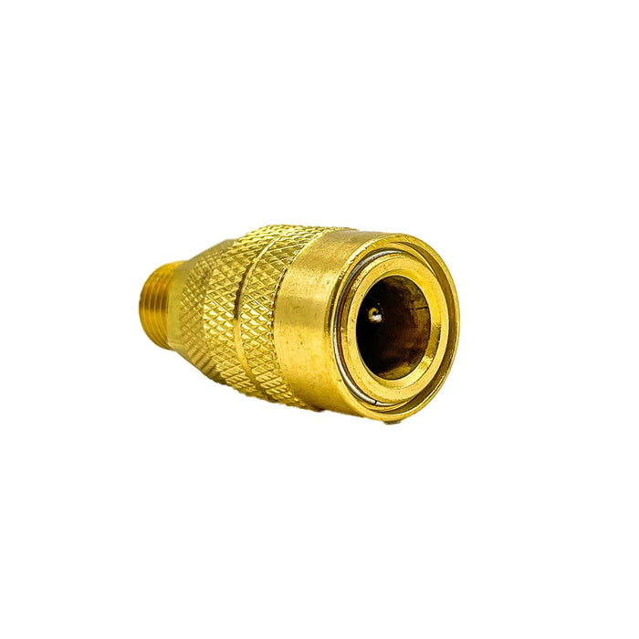 1/4" Npt Male Quick Connect Coupler Air Tool Fittings, Industrial M-Style Coupler W/ Brass Finish For Quickly And Safely Disconnect Air Hose Pack Of 10 - National Supply Company