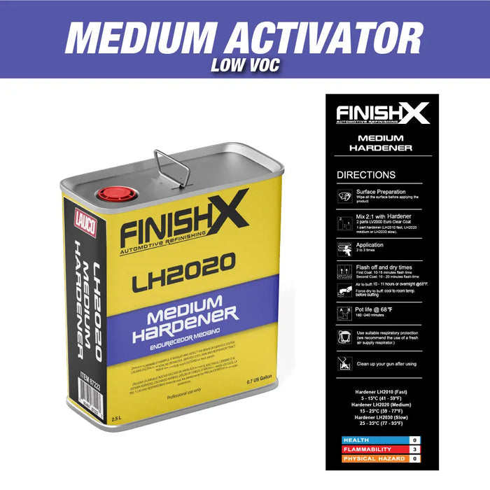 Finish X Low VOC 2:1 Euro HS Automotive Clear Coat 7.5 Liter Kit with Activator/Hardener National Supply Company