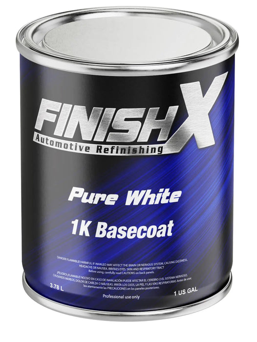 FinishX Automotive Refinishing Factory Color 1k Basecoat Pure White Ratio 1:1 - National Supply Company