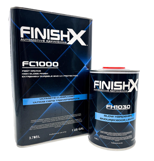 FinishX Automotive Refinishing Ultimate Clear Coat (FC1000 - 1 Gallon) 4:1 Kit with Slow Activator/Hardener (FH1030 - 1 quart) - National Supply Company