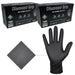 Heavy Duty 8-mil Industrial Black Nitrile Gloves with Raised Diamond Texture - Box of 200 - Latex Free, Powder Free - National Supply Company