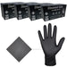 Heavy Duty 8-mil Industrial Black Nitrile Gloves with Raised Diamond Texture - Box of 400 - Latex Free, Powder Free National Supply Company