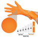 Heavy Duty 8-mil Industrial Orange Nitrile Gloves with Raised Diamond Texture - Box of 100 - Latex Free, Powder Free - National Supply Company