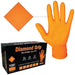 Heavy Duty 8-mil Industrial Orange Nitrile Gloves with Raised Diamond Texture - Box of 100 - Latex Free, Powder Free - National Supply Company