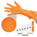 Heavy Duty 8-mil Industrial Orange Nitrile Gloves with Raised Diamond Texture - Box of 1000 - Latex Free, Powder Free National Supply Company