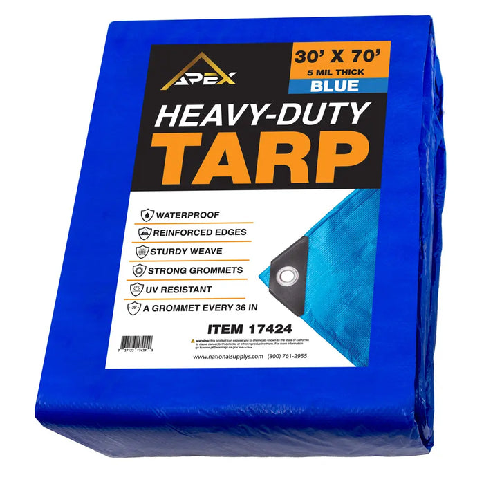 Heavy Duty Blue Tarp - 5 MIL Multipurpose UV Resistant Tarp National Supply Company