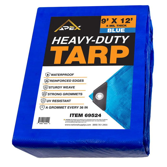 Heavy Duty Blue Tarp - 5 MIL Multipurpose UV Resistant Tarp National Supply Company