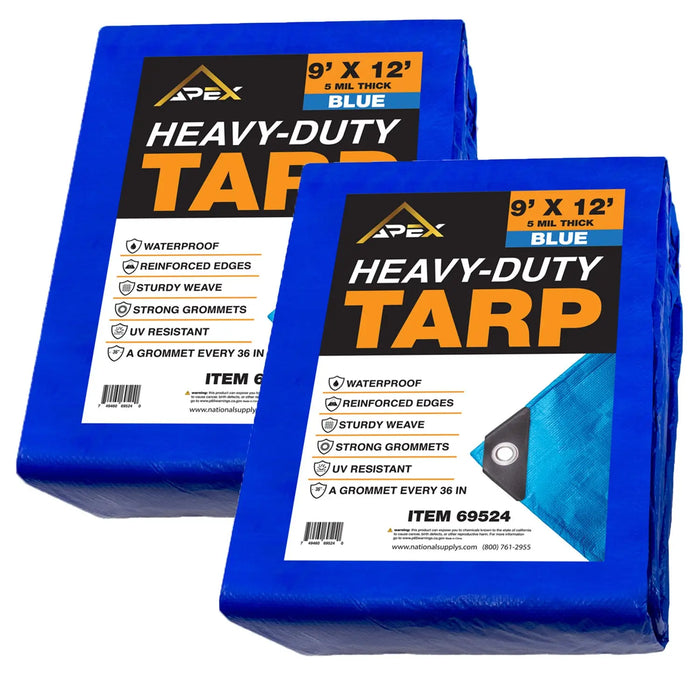 Heavy Duty Blue Tarp - 5 MIL Multipurpose UV Resistant Tarp National Supply Company