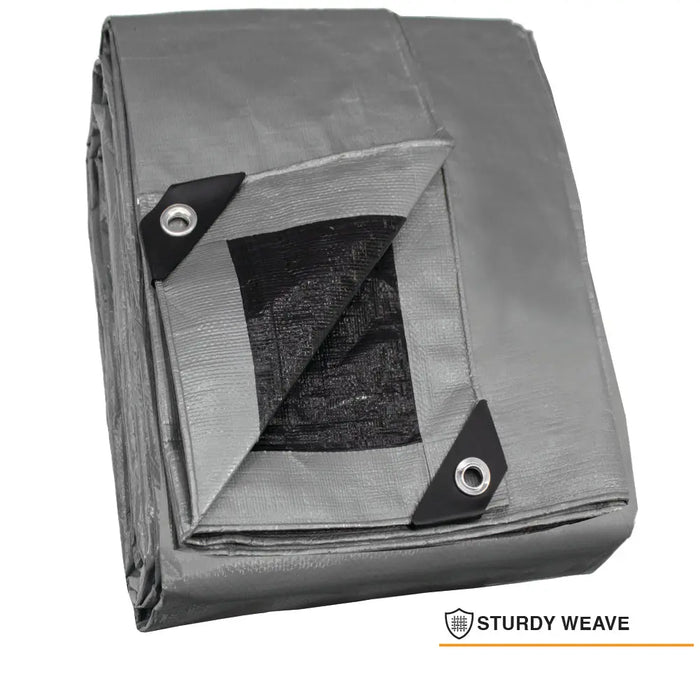 Heavy Duty Silver/Black Tarp - 5 MIL Multipurpose UV Resistant Tarp National Supply Company