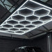 Hexagon Garage LED Light, 14 Grid Honeycomb System with Outer Rectangle Frame 96 INCH x 190 INCH - National Supply Company