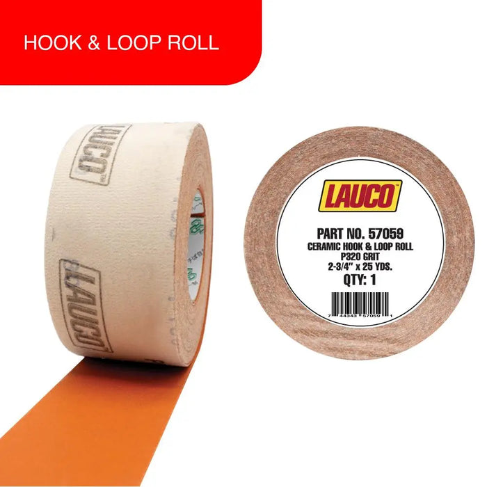 LAUCO Premium Ceramic Grain Sanding Paper, Hook & Loop Sandpaper roll 2.75” x 25 Yard - National Supply Company