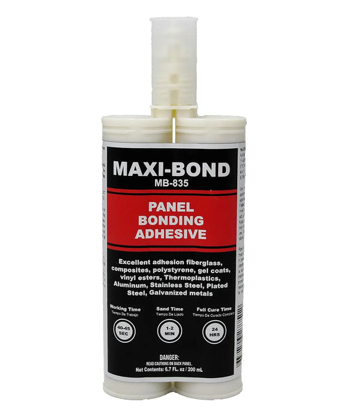 Maxi-Bond Panel Bonding Adhesive - Two Part Epoxy Adhesive, Non-Sagging, Application Mixing Nozzles 200ml/6.75 oz (MB-835) National Supply Company