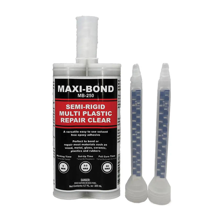 Maxi-Bond Semi-Rigid Multi-Plastic Repair Clear -MB-250 - 200ml - National Supply Company