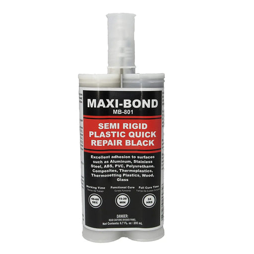 Maxi-Bond Semi Rigid Plastic Quick Repair Black - MB-801- 200ml - National Supply Company