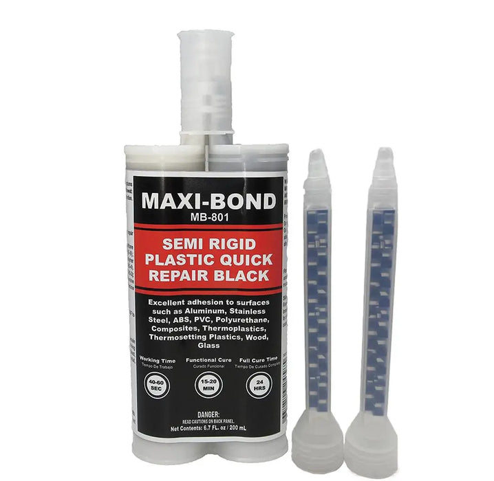 Maxi-Bond Semi Rigid Plastic Quick Repair Black - MB-801- 200ml - National Supply Company