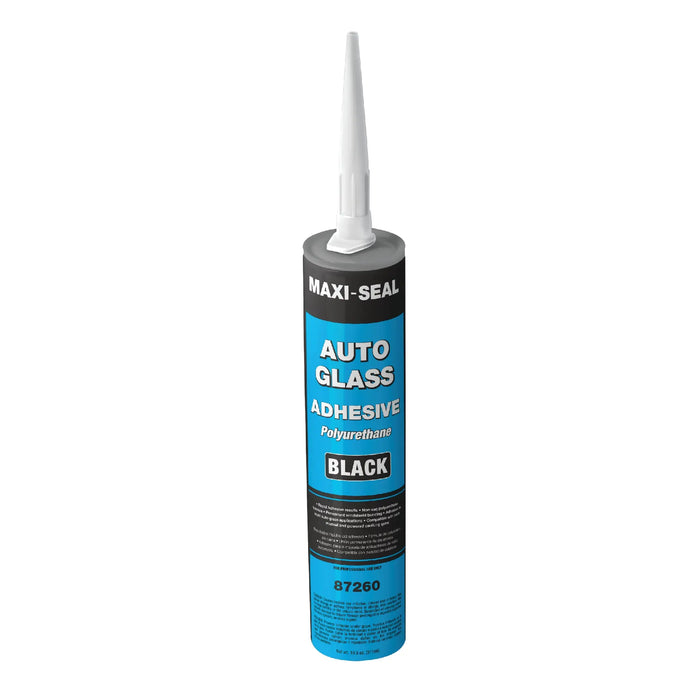 Maxi - Seal Black Polyurethane Windshield Adhesive with Fast Curing Non-sag Formula - 10.5oz Tube - High Bond Strength Window Sealant Compound - Easy to Apply Automotive Glass Glue - Windshield Sealant Black National Supply Company