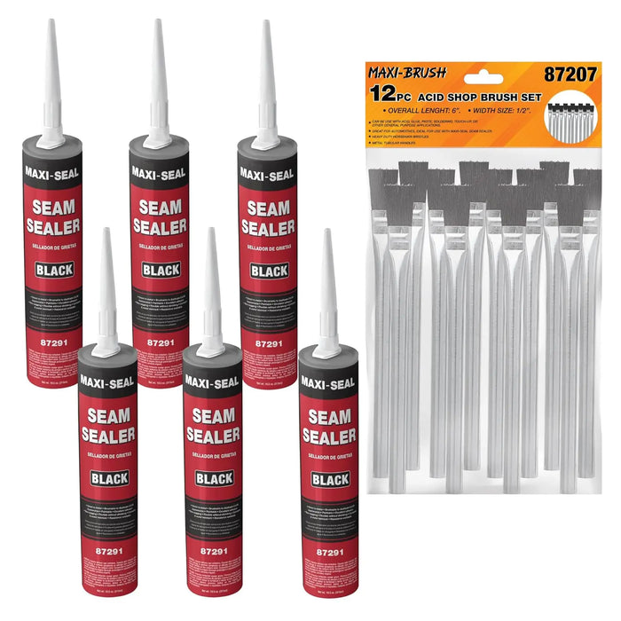 Maxi-Seal Polyurethane Seam Sealer Automotive - Black, 10.5oz Tube National Supply Company