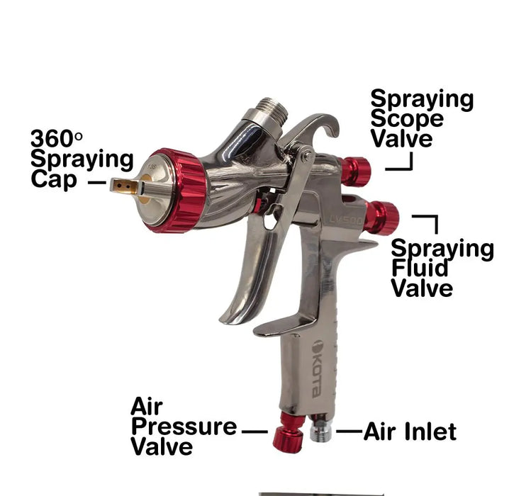 KOTA Paint Spray Gun LVLP 1.3mm or 1.4mm Nozzle (W/O CUP) - National Supply Company