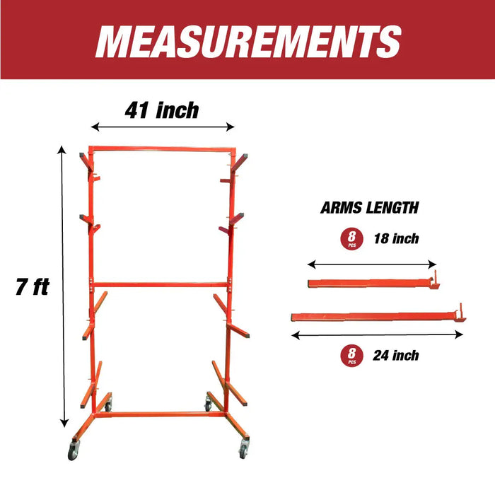 OPEN BOX -  Floor Mobile Bumper Storage Rack - Double Sided Bumper Storage Rack - National Supply Company