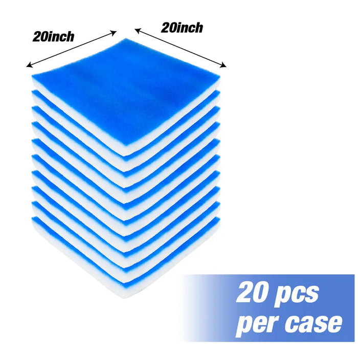 Paint Booth Tacky Intake Filter Pad | Spray Booth Intake Filters for Air Filter System Paint Booth (No Internal Wire) - 20 Pack (20" x 20" x 2") - National Supply Company