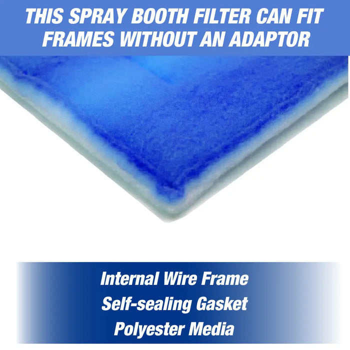 Paint Spray Booth Tacky Blue Single Frame Intake Filter Panel (Internal Wire), 20-inch x 20-inch (20 Pack) - National Supply Company