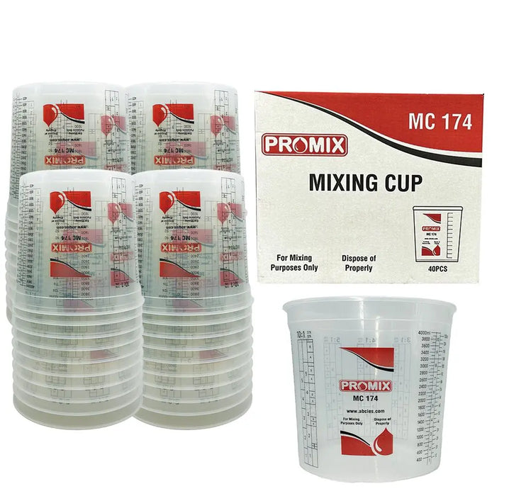 Paint & Epoxy Mixing Cups Buckets - 174 Ounce (5-Quart) - Calibrated Mixing ratios on Side - National Supply Company