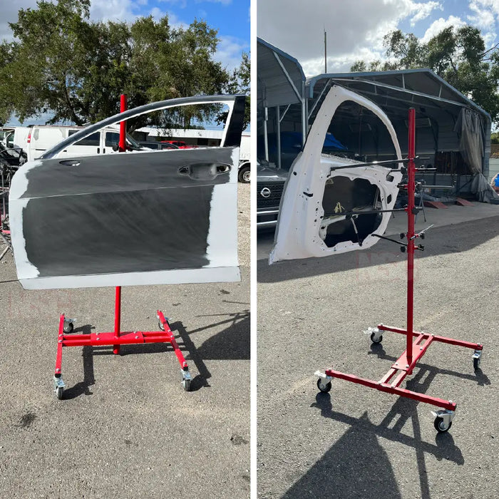 Panel Tree Paint Stand, Adjustable Automotive 6 Hooks, Auto Body Stand for Hoods Doors, 4 Caster Wheels, Paint Rack Stand - National Supply Company