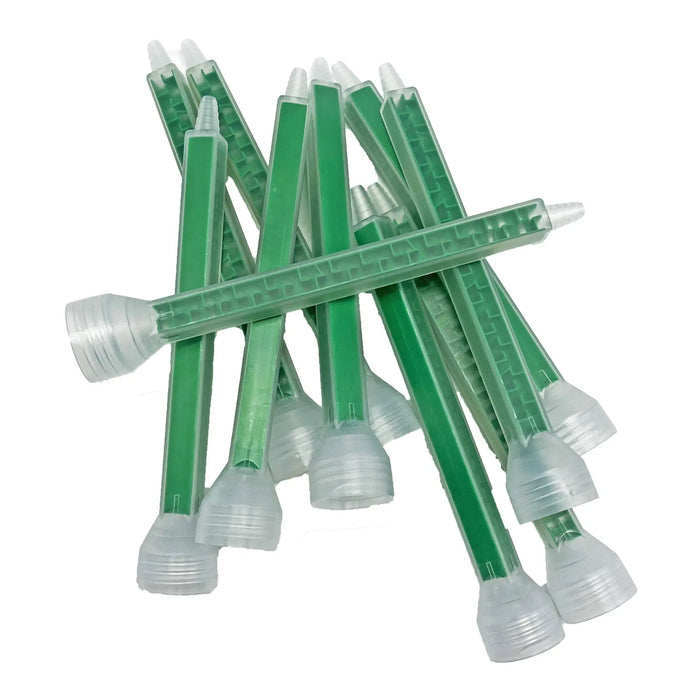 Plastic Green Static Mixing Nozzles for Silicone Adhesive, Mixing Nozzle for Sealants (1:1 & 2:1 Ratios) - National Supply Company