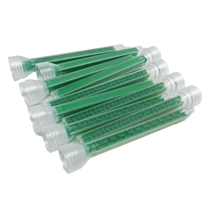 Plastic Green Static Mixing Nozzles for Silicone Adhesive, Mixing Nozzle for Sealants (1:1 & 2:1 Ratios) - National Supply Company