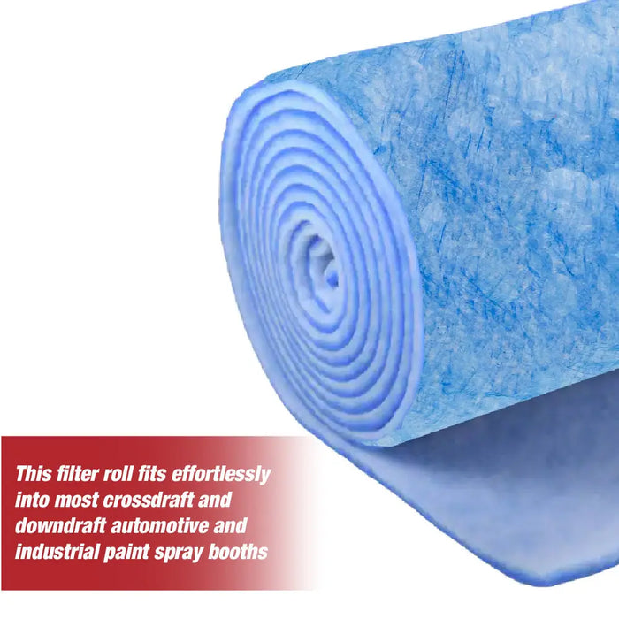 Premium Paint Spray Booth Exhaust Filter Roll - 20.5" x 300' - 18 Gram Heavy-Duty Blue Fiberglass Paint Arrestor - Captures Traps Overspray Paint Particles in Autobody Booths - National Supply Company