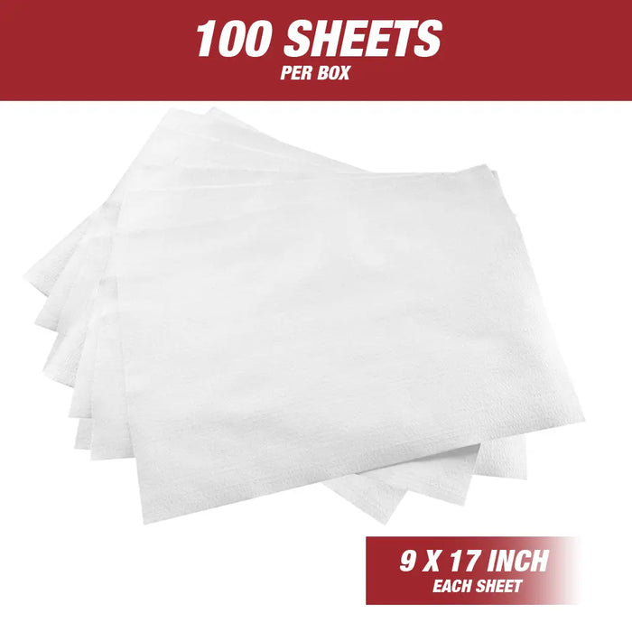 Prep Wipe Lint Free Cleaning Towels Pack of 100 Sheets 9" x 17" - National Supply Company