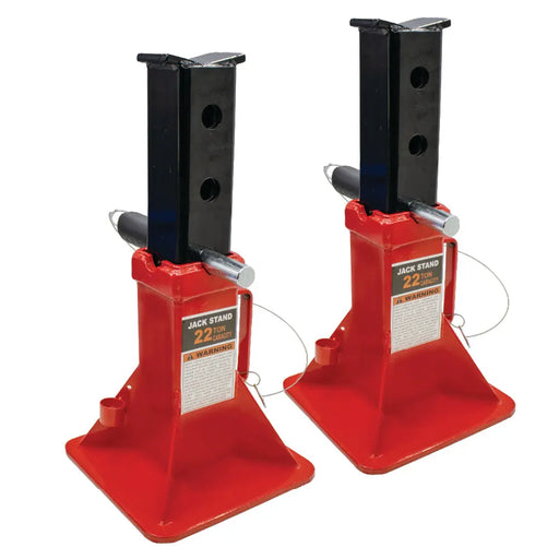 Professional Car Jack Stand with Lock, 22 Ton (44,000 lb) Capacity, Adjustable Height to 19.75" Fit for Supporting Trucks, Trailers and Equipment, 1 Pair - National Supply Company