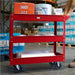 3 Shelf Tier Service (Commercial/Residential) Utility Cart, Heavy Duty tool car with Lockable Wheels and 450 Lbs Load Capacity - National Supply Company