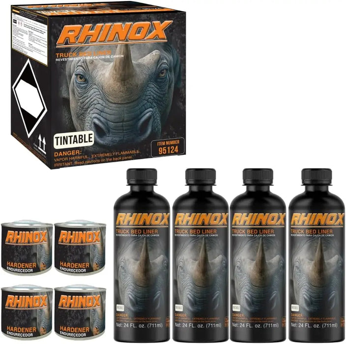 Rhinox Spray-On Truck Bed Liner Kit - Tintable 1 Gallon - Easy 3:1 Mix & Shoot National Supply Company