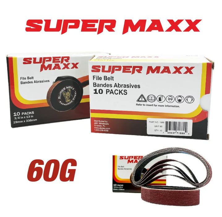 Super Maxx Expander Wheel Kit / Sanding Belts 36G, 50G, 60G, 80G,120G - National Supply Company