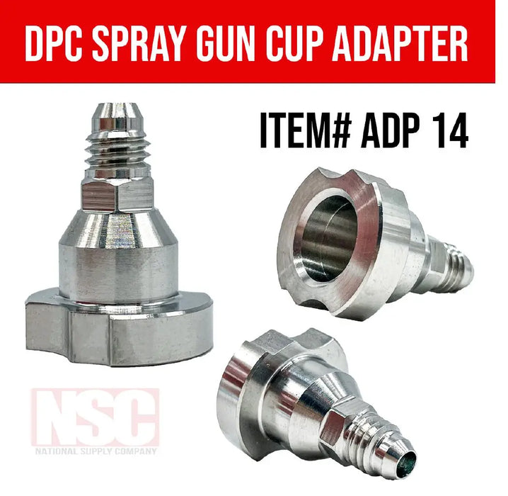 Spray Gun Paint System Adapter (14) 16053 (Aftermarket) Compatible with PPS 1.0 System Only and the Disposable Spray Gun Cup Liners and Lid System - National Supply Company